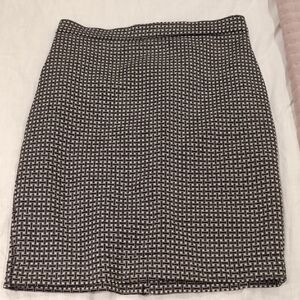 Ann Taylor Black and White Pencil Skirt